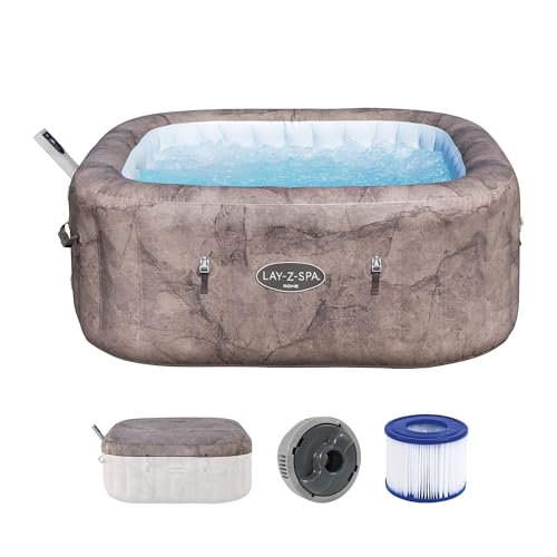 Bestway® Lay-Z-SPA® Energiespar-Whirlpool Rome AirJet™ mit App-Steuerung + integrierter...