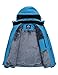 Rdruko Skijacke Herren Winterjacke Snowboardjacke Warme Fleece GefüTtert Winter Jacke Wasserdicht Funktionsjacke Männer Outdoor Wanderjacke mit Kapuze-Blau XXL