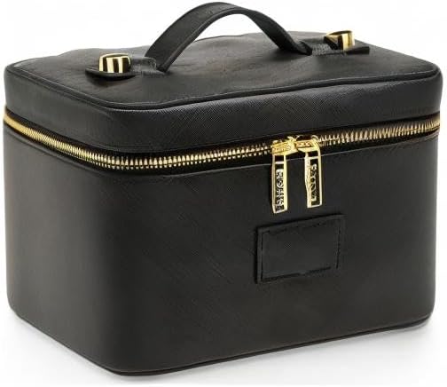 ETOILE - Mini Vanity Case Black - Stylish Travel Makeup Bag Organizer With Removable Dividers - Image 9