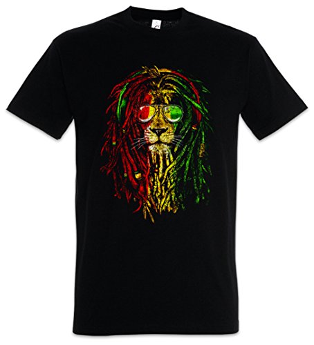 Urban Backwoods Rastafari Lion I Camiseta De Hombre T-Shirt Negro Talla S