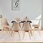 Black Table + 6 Khaki Chairs