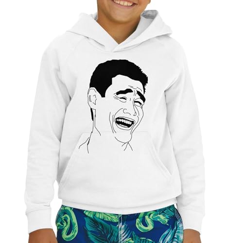 Sweat à capuche enfant Yao Ming Meme Troll Face imprimé sweat premium
