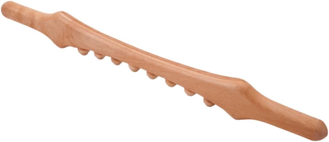 Beavorty Gua Sha Masaje Palo de Masaje Palo de Masaje Rodillo de Hombro Rodillo Masajeador de Madera Palo de Masaje Manual Palo de Reflexología Palo