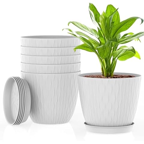 UOUZ 6 Inch Plant Pots (6 Pack) Cover
