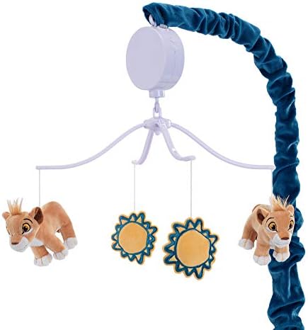 Lambs & Ivy Disney Baby Lion King Adventure Musical Baby Crib Mobile, Blue