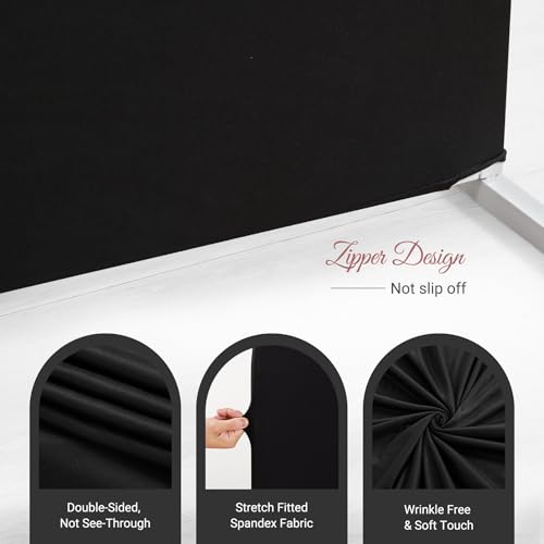 Set de 2 fundas negras para arcos de fondo fotográfico miniatura 4