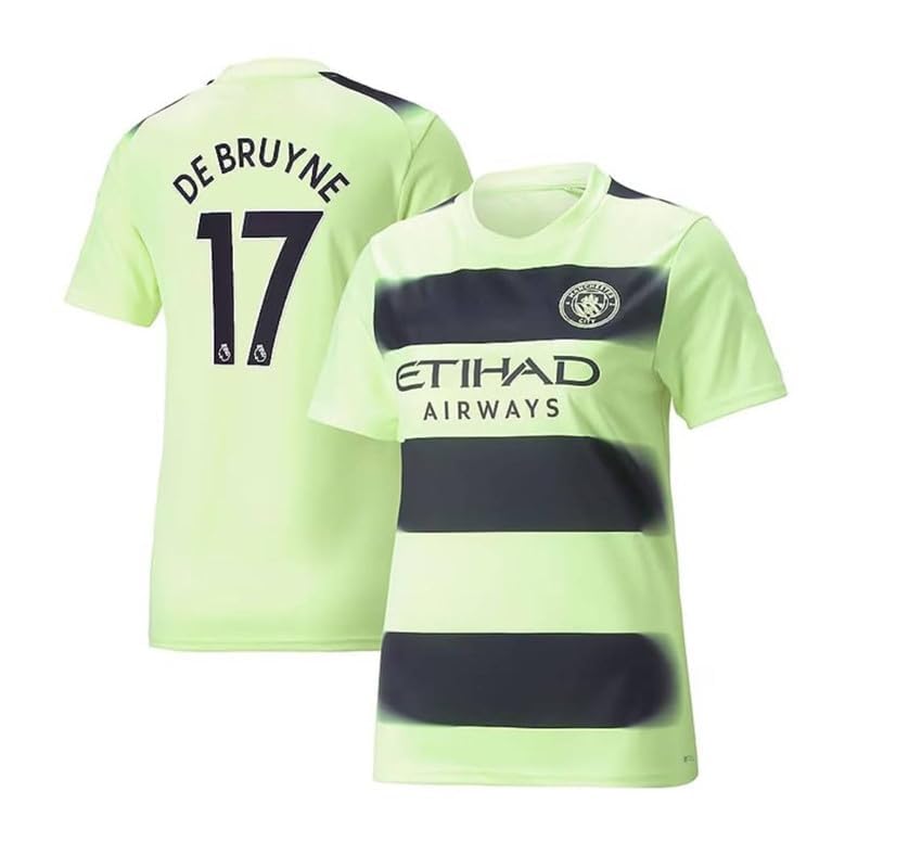 woopme® Kevin De Bruyne City Club Football Jersey Third Half Sleeve Sports Jersey (Small) Multicolour