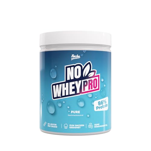 Rocka Nutrition NO WHEY PRO Vegan Protein | Pflanzliches Protein-Pulver mit 26 g Protein pro Portion, Aminosäuren & Vitamin B12 | 750 g (Pure)