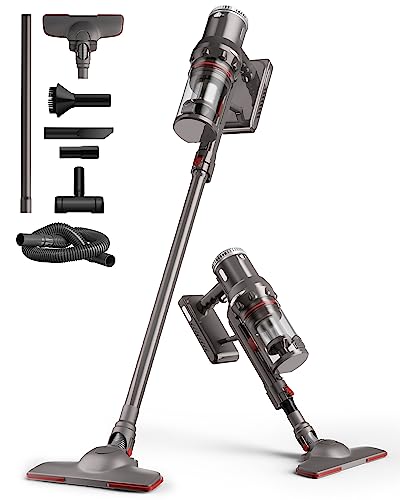 MOYSOUL Cordless Vacuum Cleaner - 9 in 1 Stick Vacuum with 30000pa Powerful Suction and 600W Brushless Motor for Pet Hair Carpet and Floor.