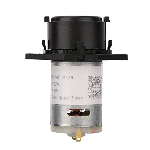 Keenso Schlauchpumpe, Dosierpumpe 12 V 3X5 Automatische Mikrowasserpumpe Dosierpumpe DIY Schlauchkopf für Aquarium Labor Chemische Analyse(schwarz)
