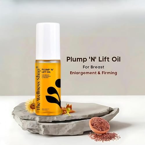 Image of The Wellness Shop Plump N Lift Oil - Firming & Hydrating Body Oil for Youthful-Looking Skin | Tightening & Moisturizing Formula, Supple & Radiant Tone - 50ml Pack