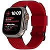 Pulseira esportiva robusta Tire Tread – compatível com Apple Watch Ultra de 49 mm, 46 mm, 45 mm e 44 mm, para homens e mulheres, pulseira esportiva de silicone macio e durável para iWatch Ultra 2/1 e