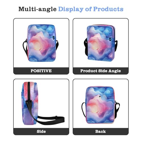messenger bags for women shoulder bag crossbody Womens Fashion Purses Adjustable Strap for business business- Pink Royal Blue Rainbow4