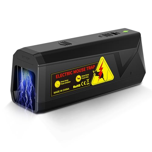Electric Rat Trap 2000V Electronic Mouse Trap Kill Instantly Ultra Power Electronic Mouse Killer Quick Effective Humane - Electronic Killer Pest Control Trap- Indoor Battery Powered Electric Trap