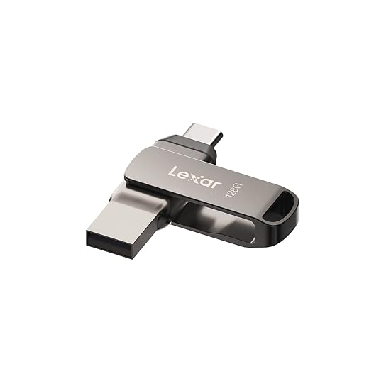 Lexar 64GB USB 3.1 Flash Drive, USB-A & USB C USB Stick up to 130MB/s Read, Type-C Thumb Drive Swivel Design, Jump Drive for USB3.0/USB2.0, Memory Stick for Android Device/Tablet/Laptop/PC/Phone