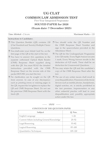 Image of Oswaal CLAT (UG) and AILET 7 Years' Chapter-wise and Topic-wise Solved Papers + 10 Mock Test Papers (Set of 2 books) | For 2027 Admission Test