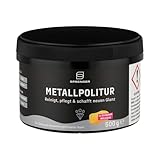 Sprenger Metallpolitur 500 g Dose inkl. Schwamm – Reinigt & poliert Edelstahl, Reling, Beschläge & Winschen - Entfernt Oxidation & Rost