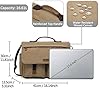 VASCHY Sac Bandoulière Homme, Vintage Sac de Messager Besace Sacoche Homme Résistant à l'Eau Ciré Toile Convient Portable de 15,6 Pouces Sac à Épaule Mallette avec Bandoulière Rembourrée Chameau #2