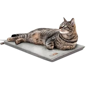 K&H Pet Products Almohadilla térmica para cama de gato para gatos de interior, tapete térmico para gatitos, almohadilla térmica cálida para mascotas en el interior, lavable a máquina, calentador