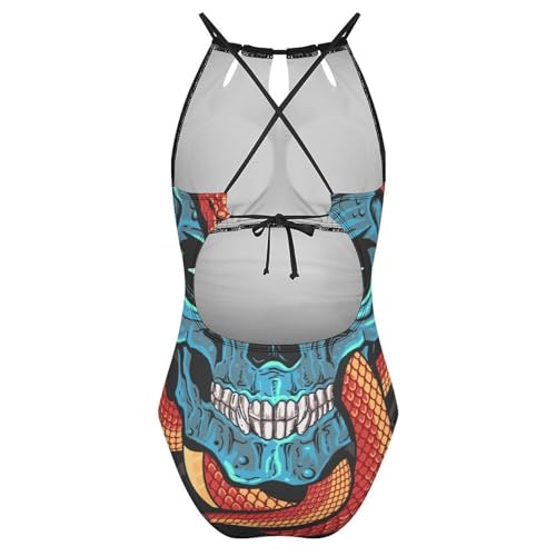 Maillot de bain une pièce serpent ventre plat effet gainant monokini sexy