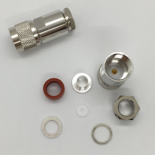 N Connectors Male Rf Coaxial Connector For Lmr400 Cable Belden 9913 Rg8 Cable Nickel Machined Brass Construction (4Piece Clamp) #TOP3