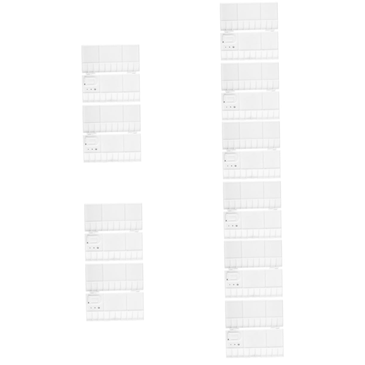 Gadpiparty 5 Series Bandeja para Paleta De Acuarelas De Colores Mixtos Paleta para Mezclar Pinturas Kit para Pintar Acuarelas Compartimentos Lata para 2 Piezas x 5