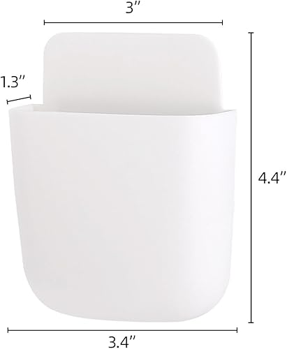 Miniatura 9 de Tecbeauty Paquete de 2 soportes adhesivos para control remoto, montaje en pared, organizador universal para TV, caja de almacenamiento, bandeja