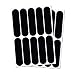 B REFLECTIVE Éco Basic, (Lot de 2) Kit 10 Autocollants rétro réfléchissants, Visibilité de Nuit, Adhésif Universel, Stickers pour vélo/Poussette/Casque/Moto/Jouets, Bandes 7 x 1,8 cm, Noir