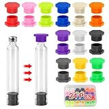 GFYYBKJ 24 Pcs 3ml Cartridge Caps, Use for 3ml Pen Cartridges(12mm X 64mm), Leak, Proof Dust & Resistant Lids Cover