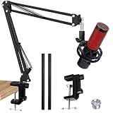For HyperX QuadCast 2 Boom Arm - Mic Arm Compatible with Hyper x QuadCast, Microphone Boom Arm with Cable Ties, Improve Sound Quality, Mic Boom Arm for Hyperx QuadCast by SUNMON