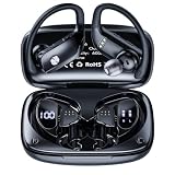 Caymuller Wireless Earbuds Bluetooth Headphones 48Hrs Play Back Sports Earphones with LED Display Built in Mic Deep Bass Stereo in Ear Waterproof Headset for Workout Gaming Running