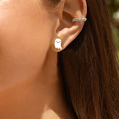 CLASSYZINT Halloween Earrings For Women Pumpkin Ghost Witch Bat Spider Skull Dangle Earrings Purple Orange Black Earrings4