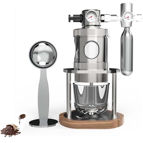 Cafetera manual neumática portátil 80 ml con medidor