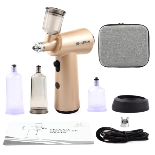 Image of Portable Cordless Spray Tan Machine with Wireless /USB Charging | Ultra-fine Mist, 2 Shape Nozzle, 3-Level Spray Mode, Rechargeable Spray Tan Gun for Home, Beach, Travel, Salon, Spa (Beige)