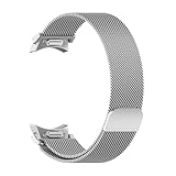FLAGPVPAGT Adatto Fit For 7, 6, 5, 4, 40 Mm, 44 Mm, Cinturino In Metallo 5 Pro, Adatto Fit For G 4, 6 Classic, 47, 43, 42, 46 Mm.(Silver,Galaxy Watch 5 44mm)
