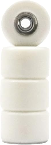 Miniatura 4 de SAIKOOWA 4 ruedas de diapasón Apex 68D de uretano de 0295in de diámetro -ABEC-9 Ultra Spin de acero cromado con 1 herramienta de diapasón blanco