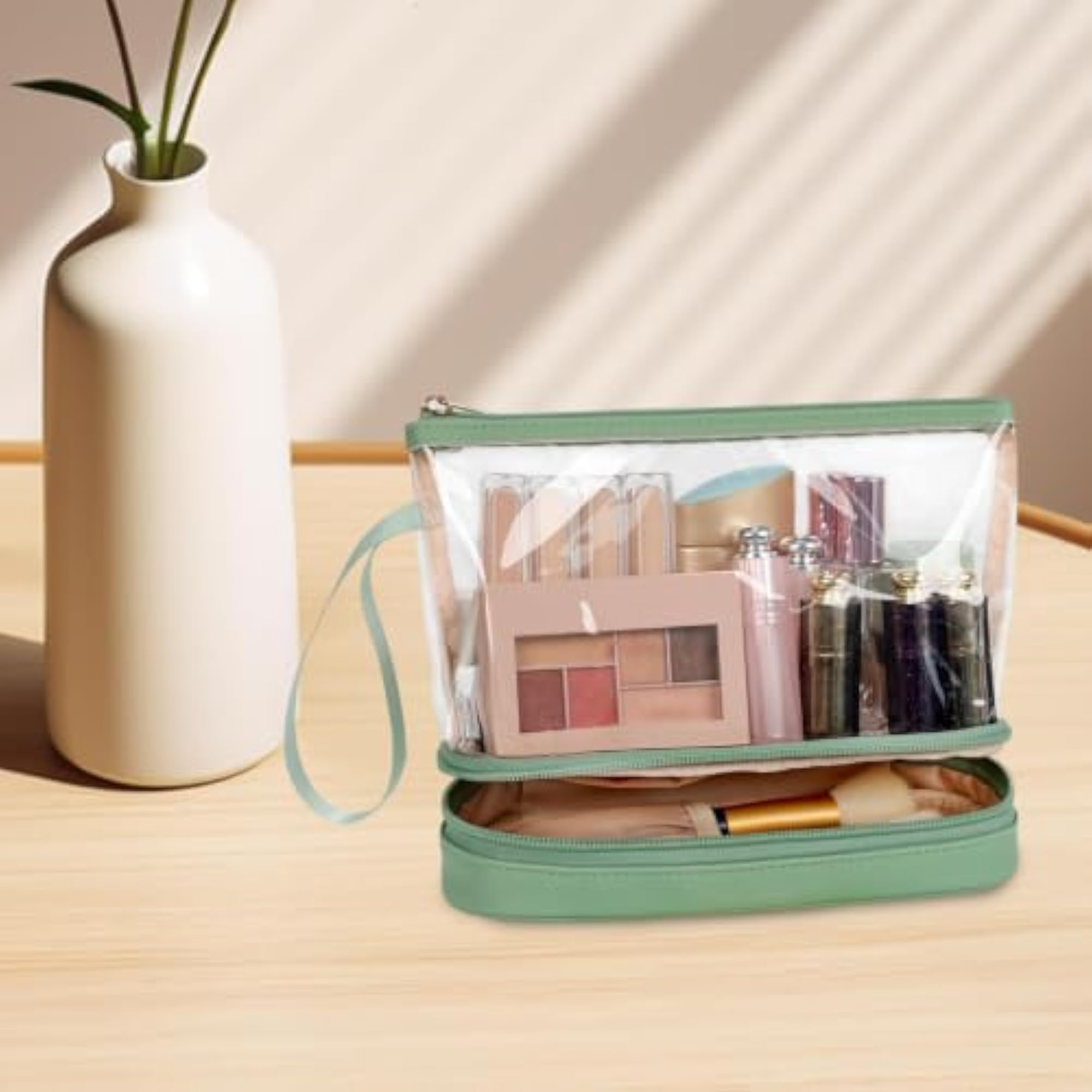 Clear ABS Travel Makeup Bag Portable Waterproof Pouch