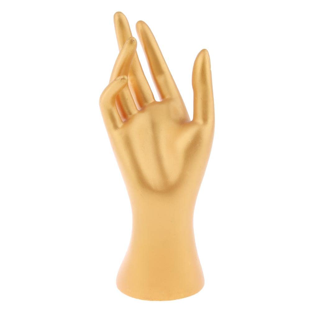 SDENSHI Mannequin Hand Display Jewelry Bracelet Rings Gloves Stand Holder 8" - Gold