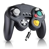 YSDZSW Upgraded GameCube Controller with TURBO Function, Classic Wired Controller for Wii/GameCube (Black)