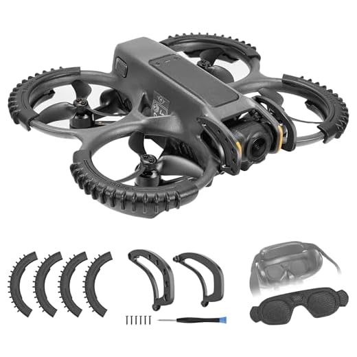 FPVtosky Kit 3 em 1 Avata 2 acessórios, Avata 2 para-choques cardan + protetor de hélice + capa protetora de óculos 3, serve para drone DJI Avata 2 e óculos 3