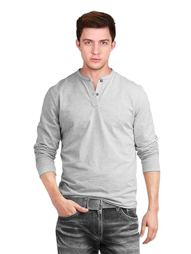 Image of fanideaz Men's Cotton Full Sleeve Henley T Shirts for Men