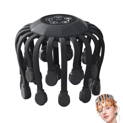 Masajeador eléctrico de cabeza, rascador de cabeza, masajeador de cuero cabelludo, con 20 nodos de masaje independientes, 5 modos y masaje rascador de cuero cabelludo ajustable de 360 ​​grados for ali