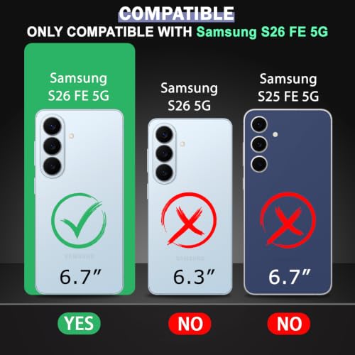 Image of TheGiftKart Hybrid Shockproof Back Cover Case for Samsung Galaxy SXVI FE 5G Compatible with MagSafe | Hard Back Cover Case for Samsung SXVI FE 5G (PC & TPU, Translucent Smoke Matte Back, Black Sides)