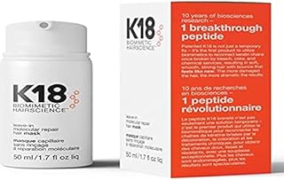K18 Leave-In Molecular Repair Hair Mask Treatment to Repair Damaged Hair - 4 Minutes to Reverse Damage from Bleach, Color, Chemical Services, 50 ml