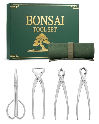 Set de 4 Piezas de Herramientas Bonsai Acero Inoxidable miniatura 1