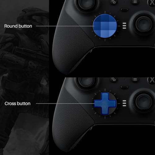 Image of 16 in 1 Metal Thumbsticks Suitable for Xbox One Elite Series 2, Elite Series 2 Core Controller Accessories Parts, 6 Metal Thumbsticks, 4 Paddles, 2 D-Pads and 4 Tool(Blue)