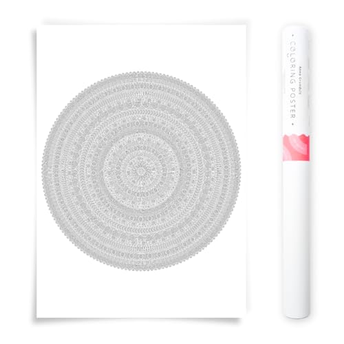 Poster créatif mandala géant pour apaiser l'esprit par l'art