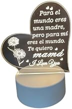 Heromask LoveGlow: Message of Love for Mom – Heart Table Lamp, Perfect as a Mother's Day Gift and Elegant Night Light | Beautify Your Space with this LED Night Light