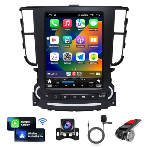 Car Radio for Acura TL 2004-2008 Relacement Stereo Carplay Upgrade Android Auto Tesla Style Display Screen with DSP in Dash Headunit GPS Navigation Multimedia Player Voice Control