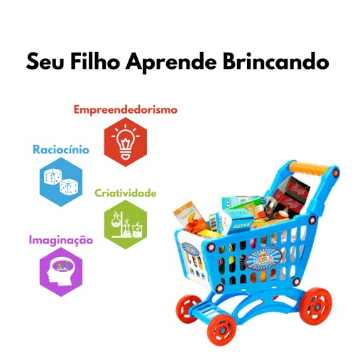 Caixa Registradora Hora Das Compras Com Carri Nho, DM Toys